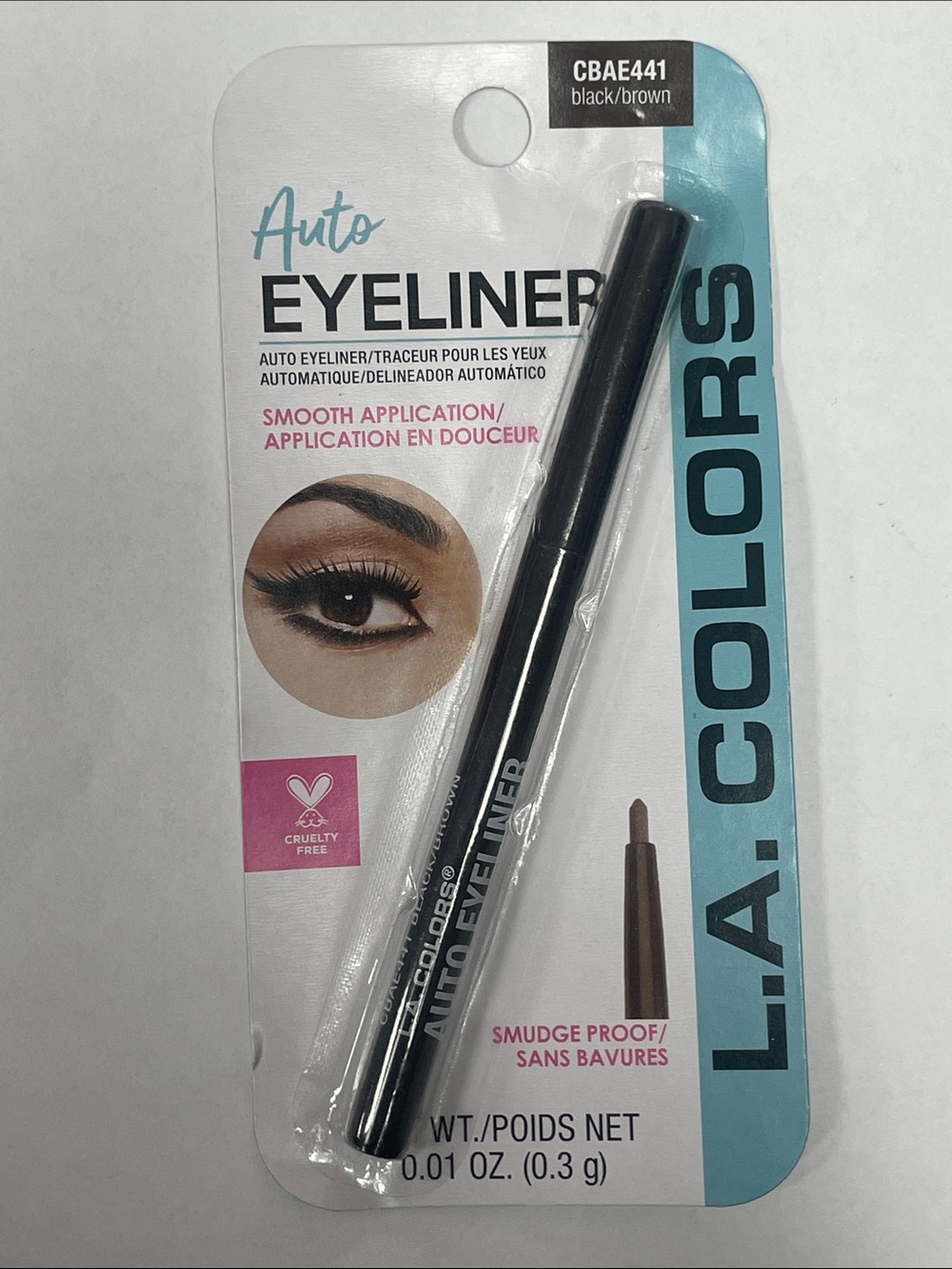 L.A. Colors Auto Eyeliner Lot of 2 - Black/Brown Dual-Tone